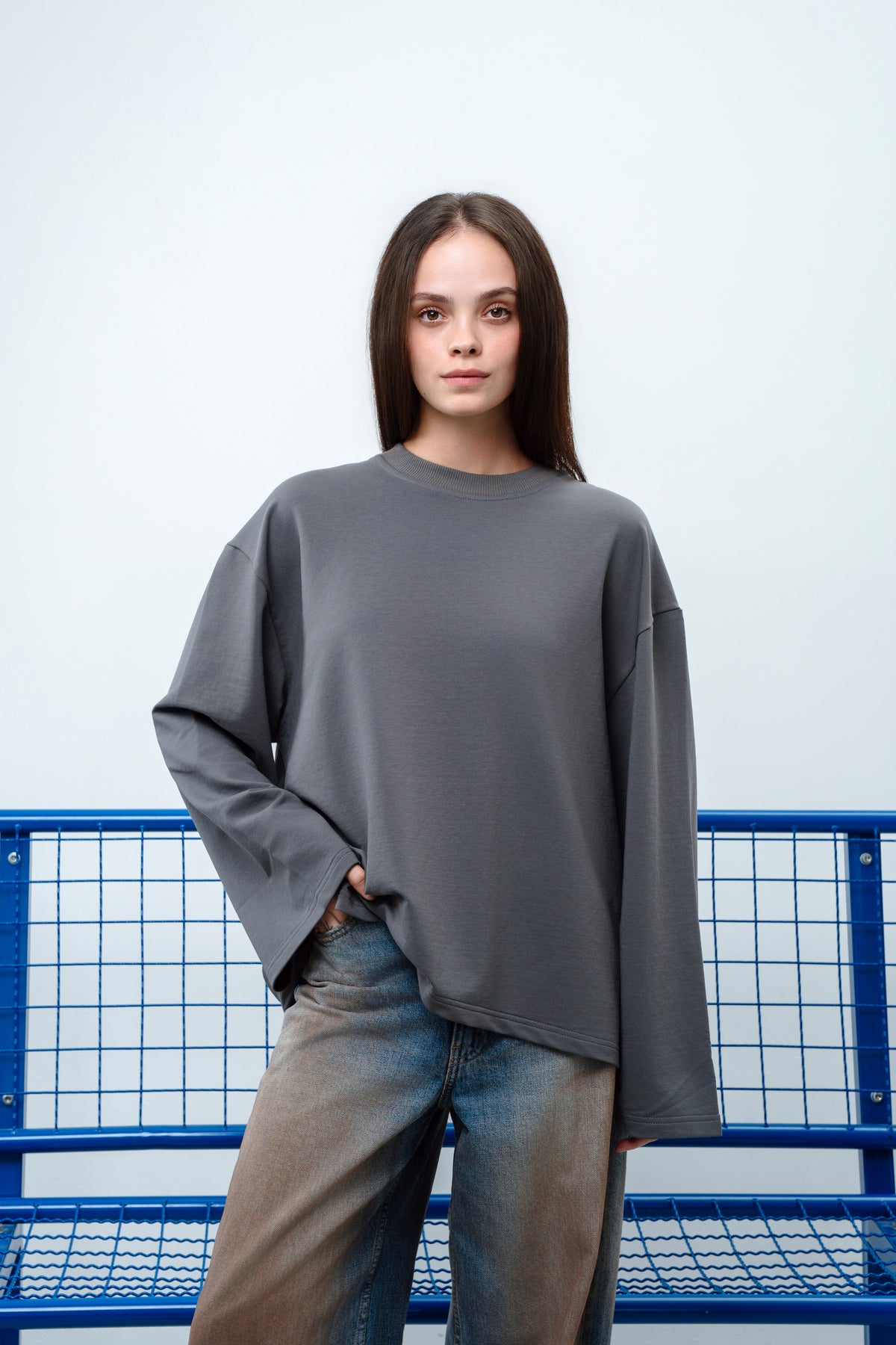 PRODUCED BY SM LONG SLEEVE GREY