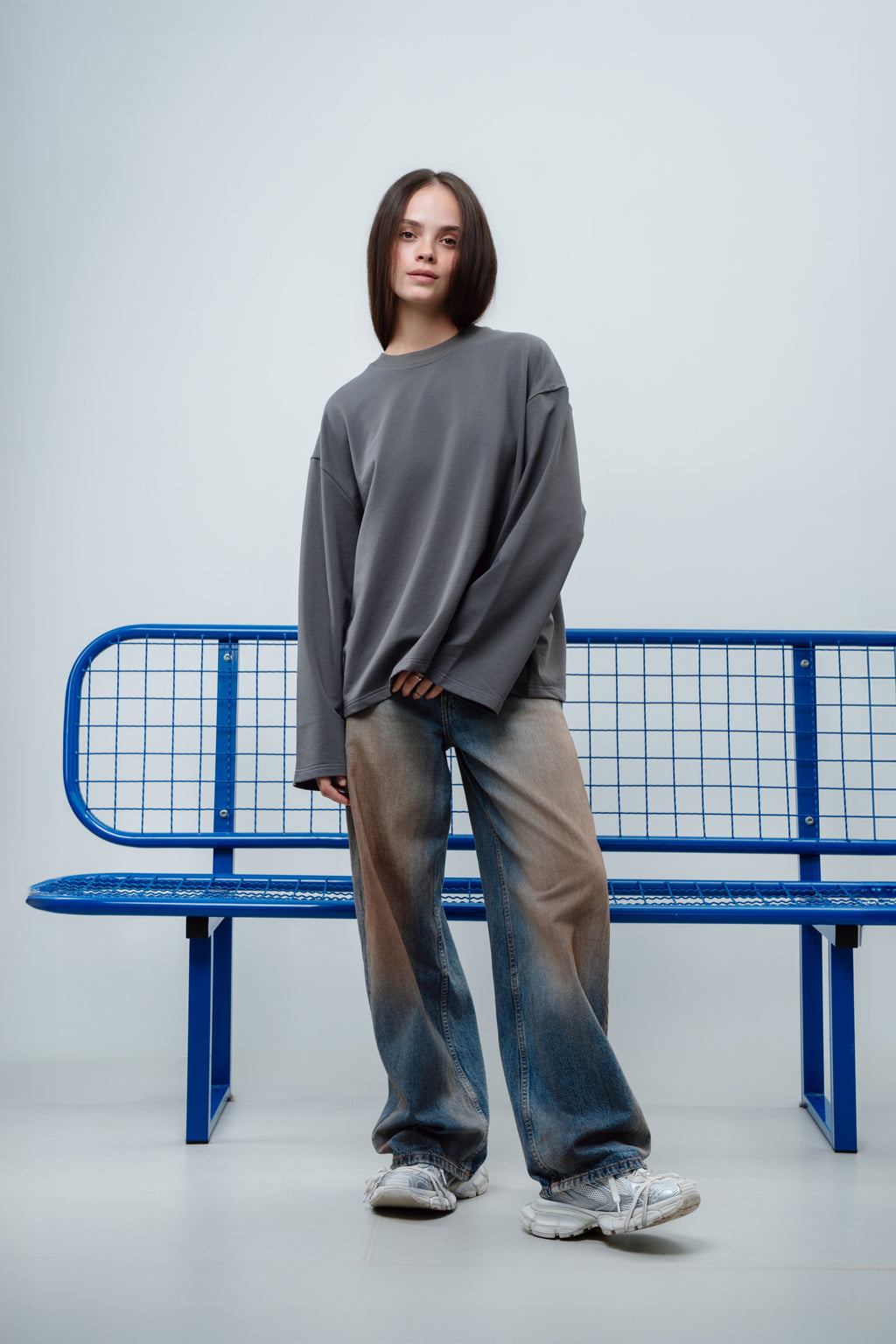 BLANK LONG SLEEVE GREY
