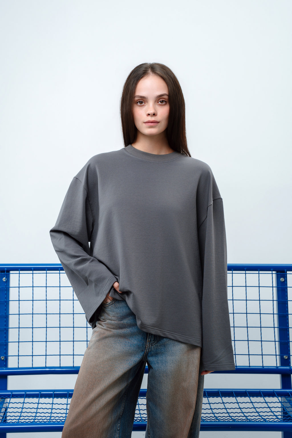 BLANK LONG SLEEVE GREY
