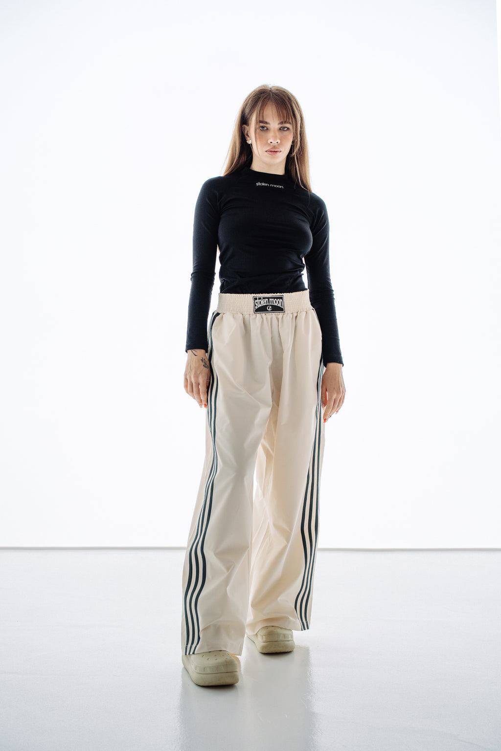 BOXING STRIPES PANTS BEIGE