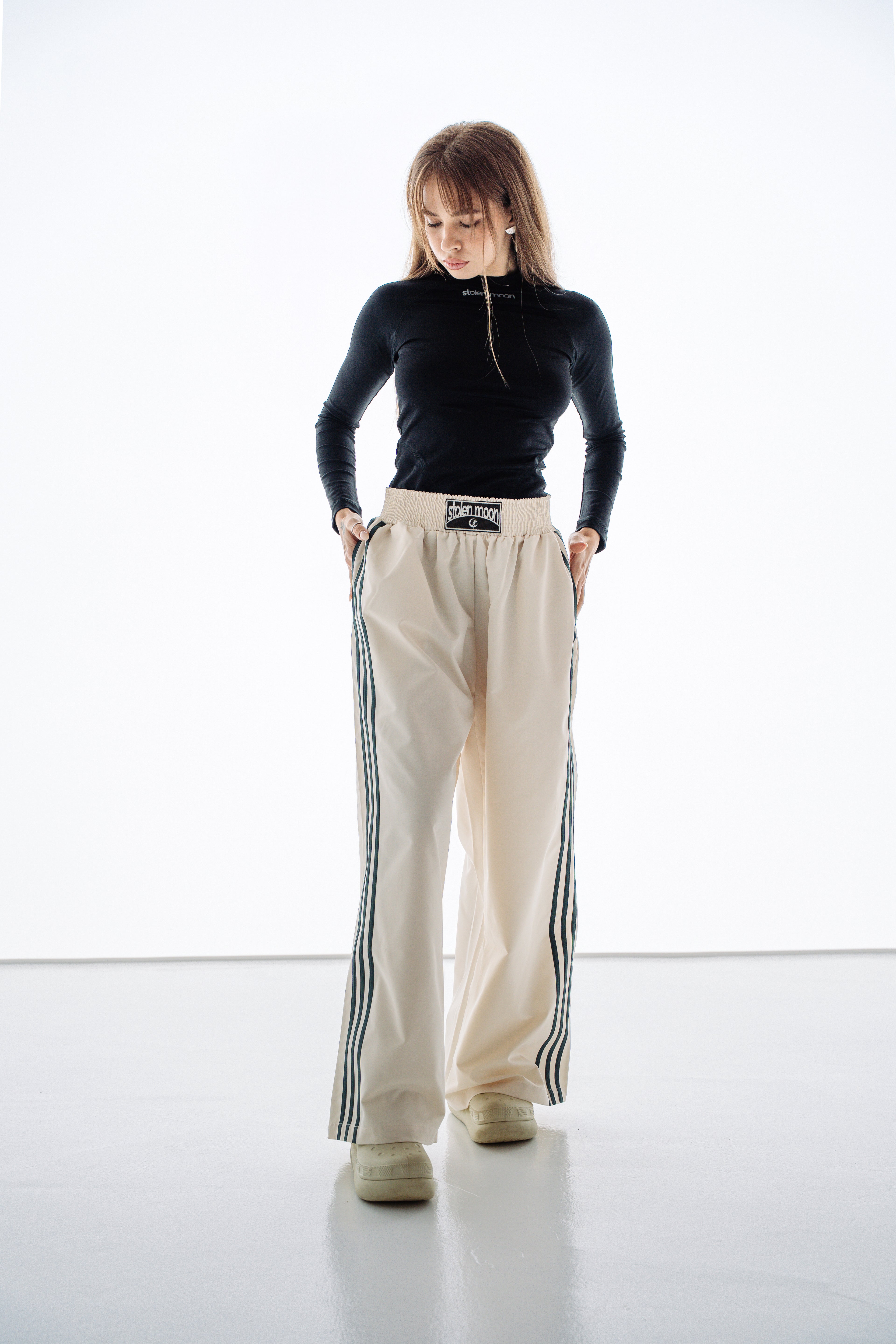 BOXING STRIPES PANTS BEIGE