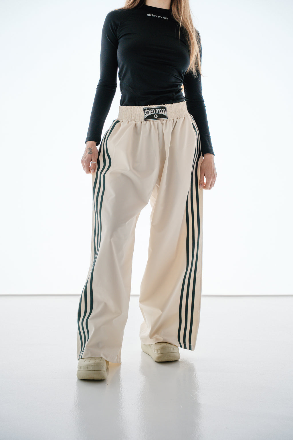 BOXING STRIPES PANTS BEIGE