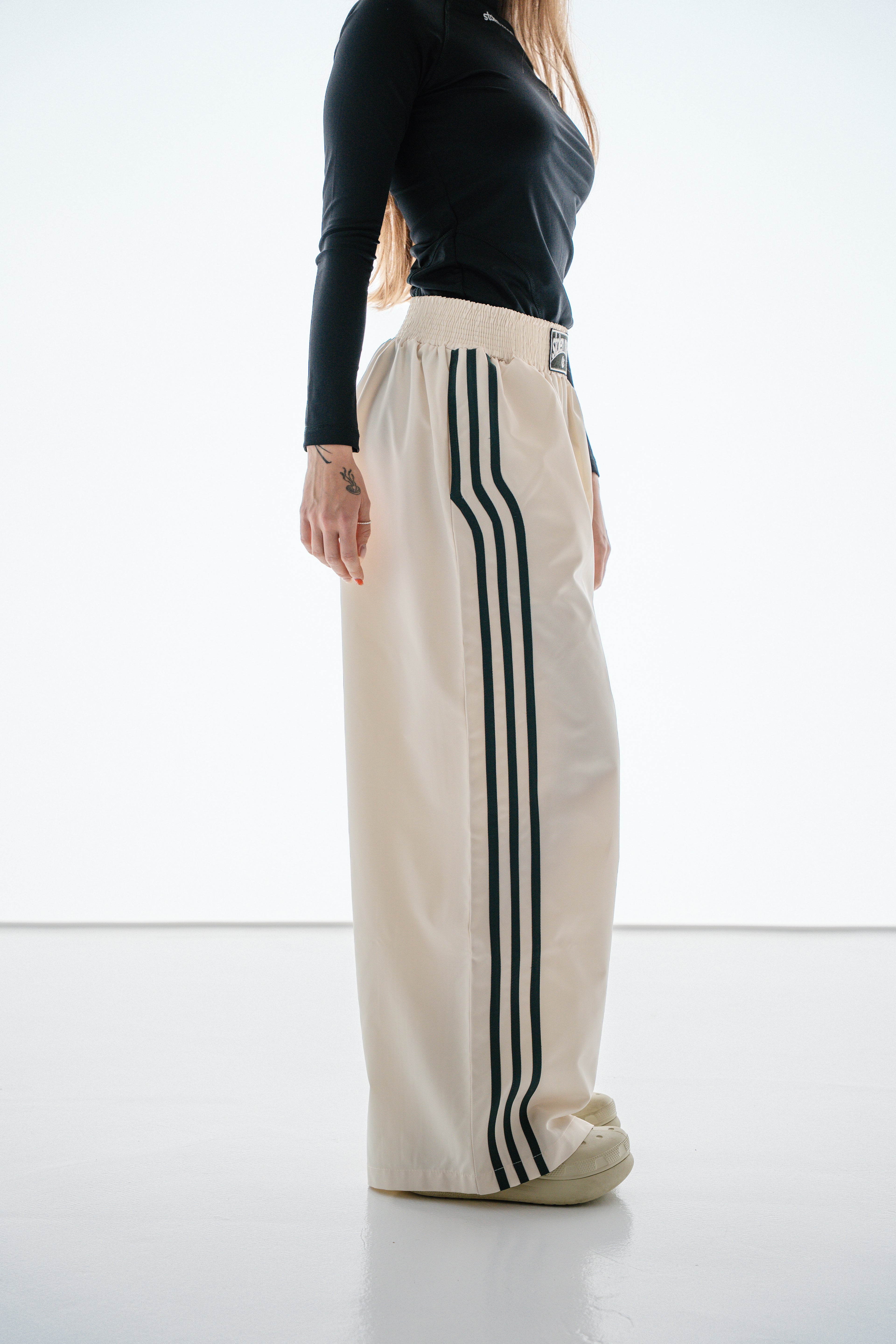 BOXING STRIPES PANTS BEIGE