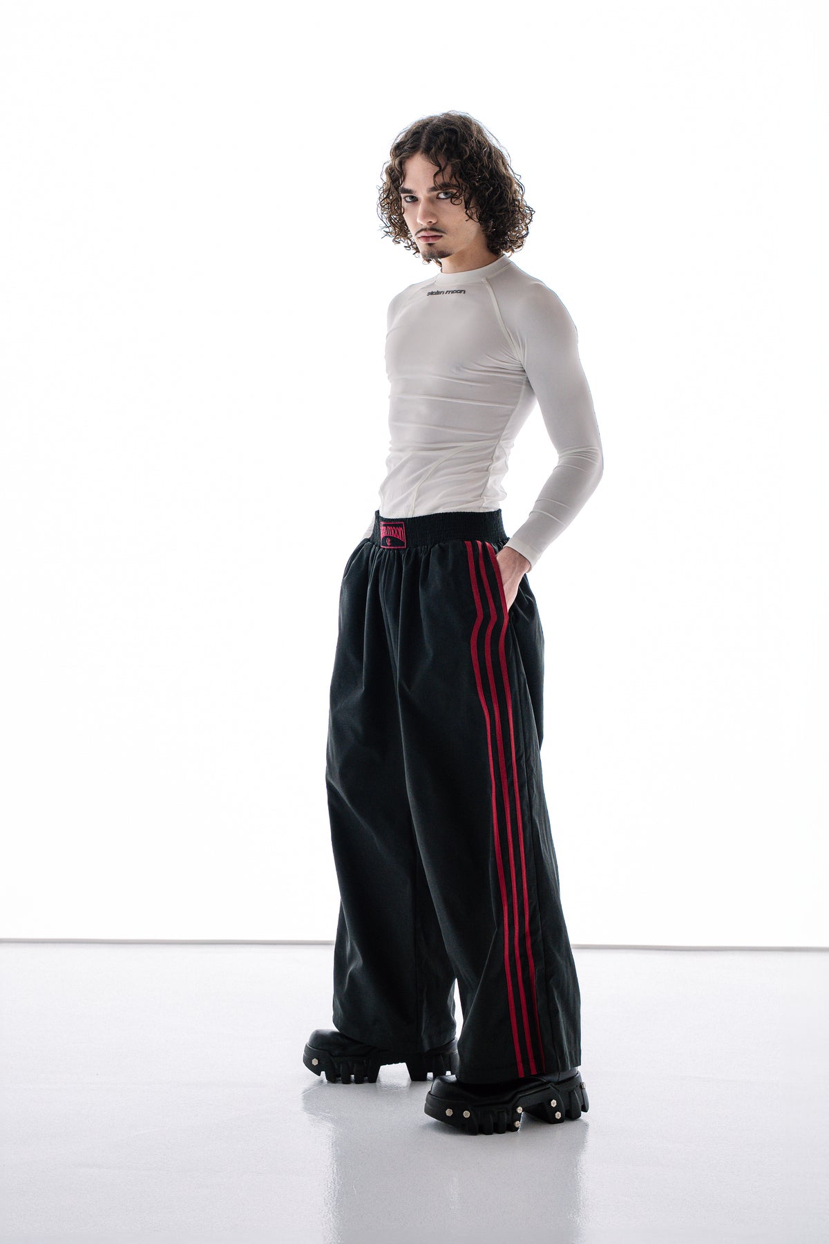 BOXING STRIPES PANTS BLACK