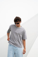 BASIC LOGO TEE GRAY