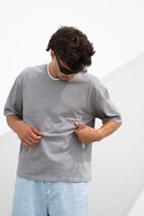 BASIC LOGO TEE GRAY