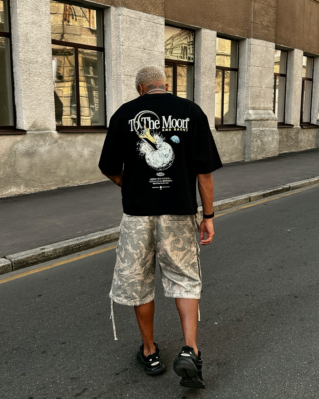 MOON ROCKET TEE BLACK