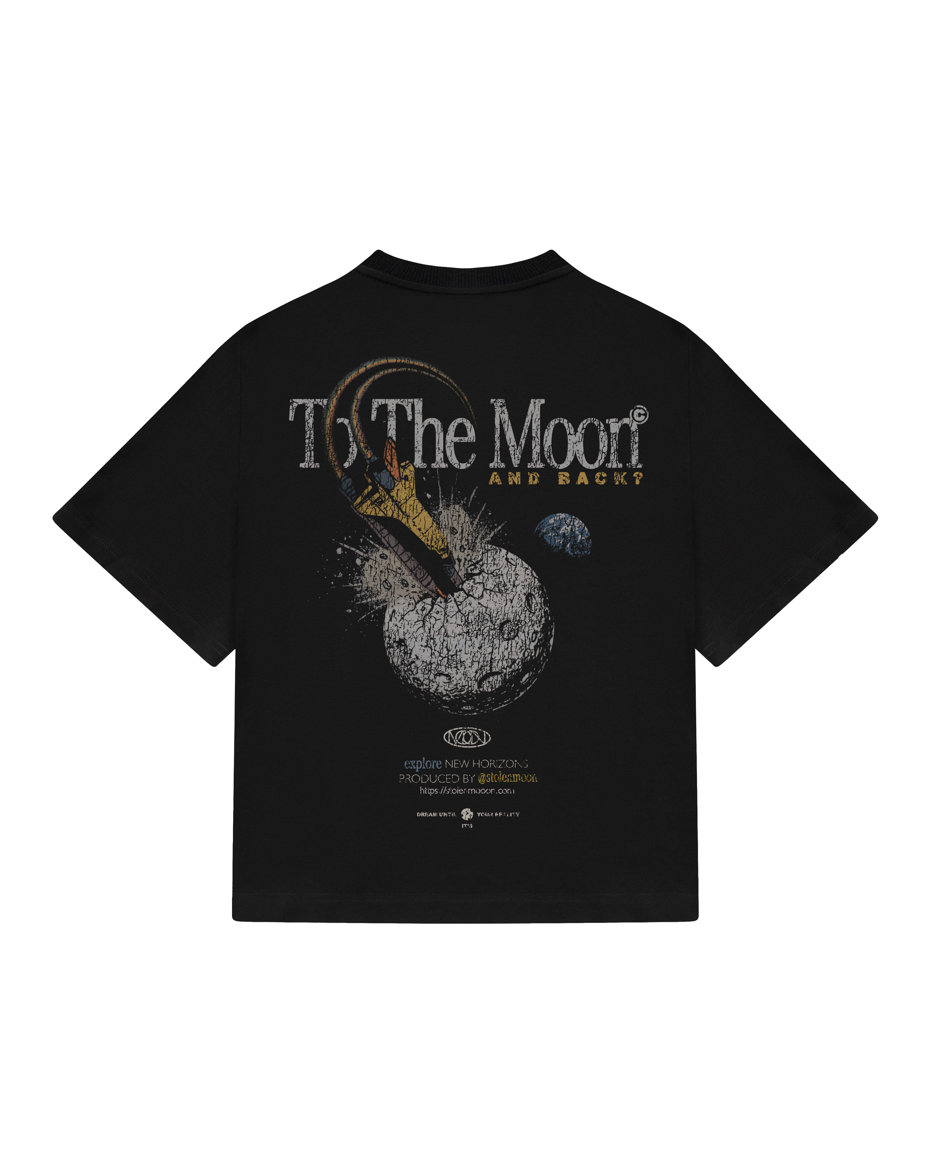 MOON ROCKET TEE BLACK