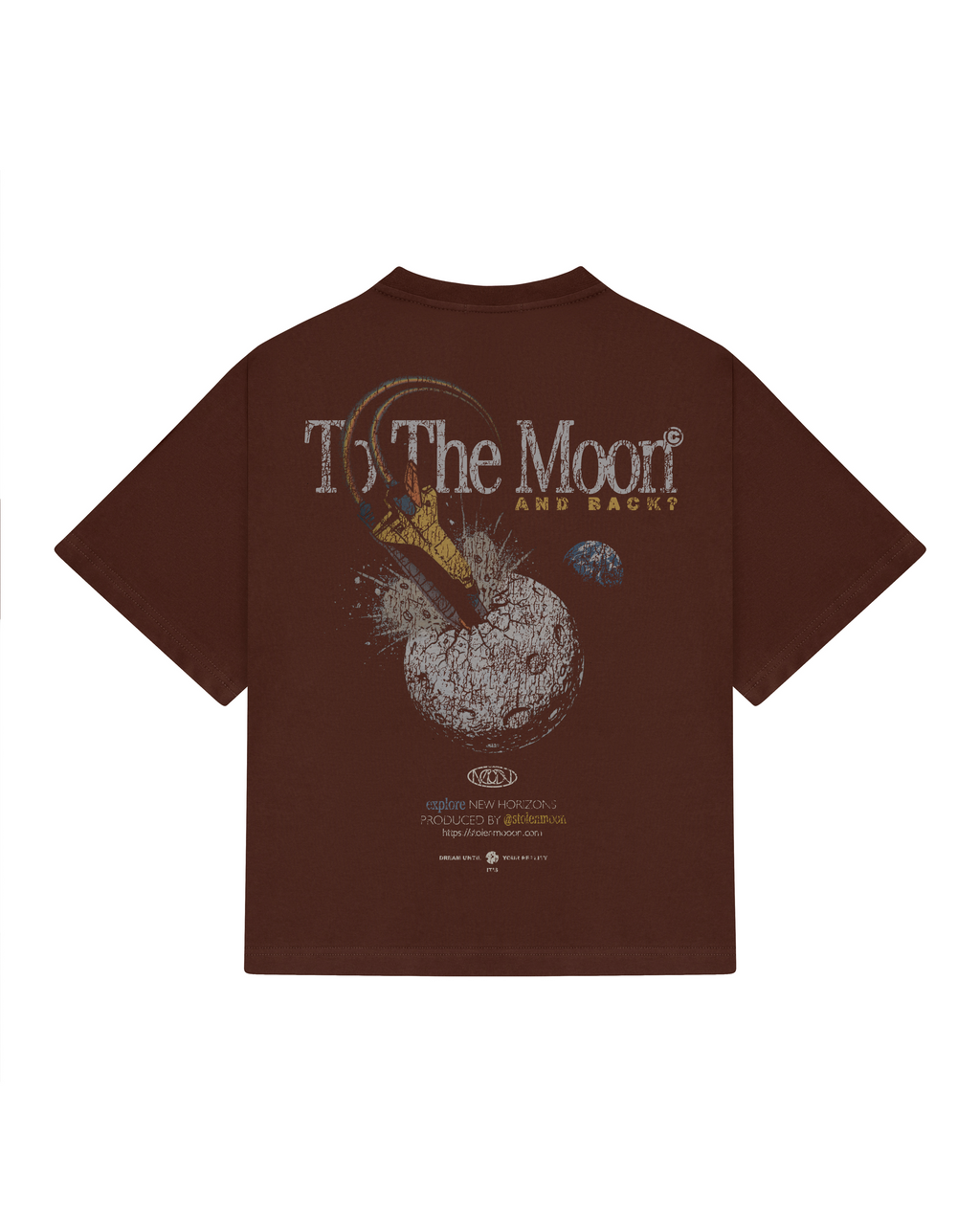 MOON ROCKET TEE BROWN