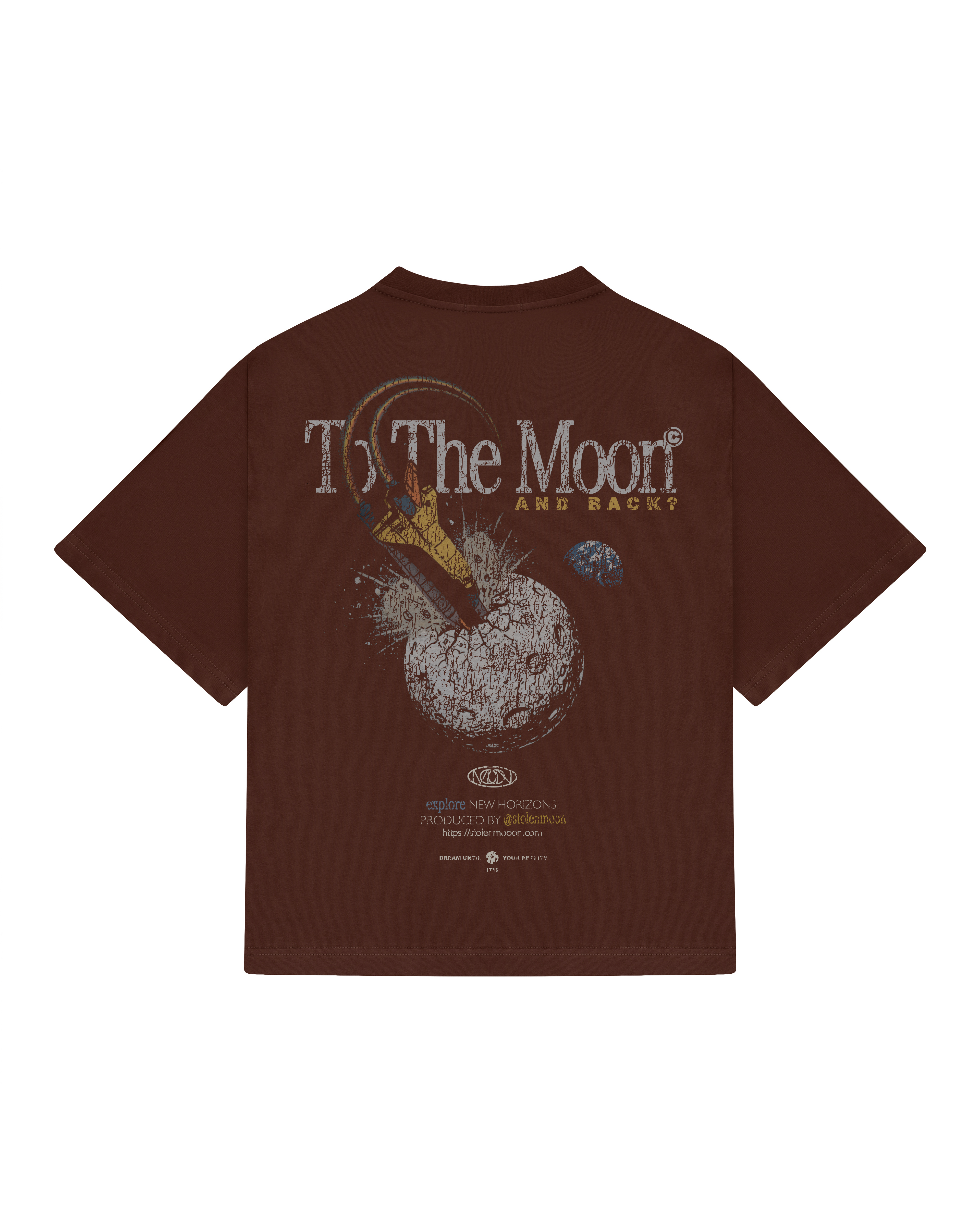 MOON ROCKET TEE BROWN