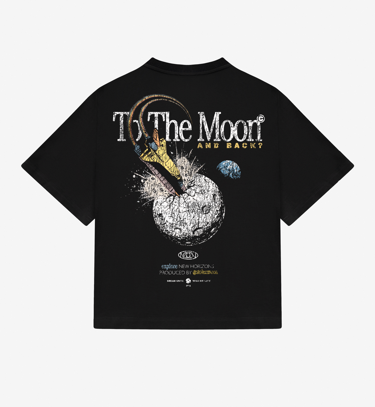 MOON ROCKET TEE BLACK